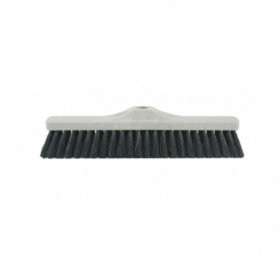 Balai de crin gris noir 37 5 cm Support plastique recyclé Douille